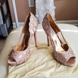 Badgley Mishka Witney Platform Peeptoe Pumps size 9